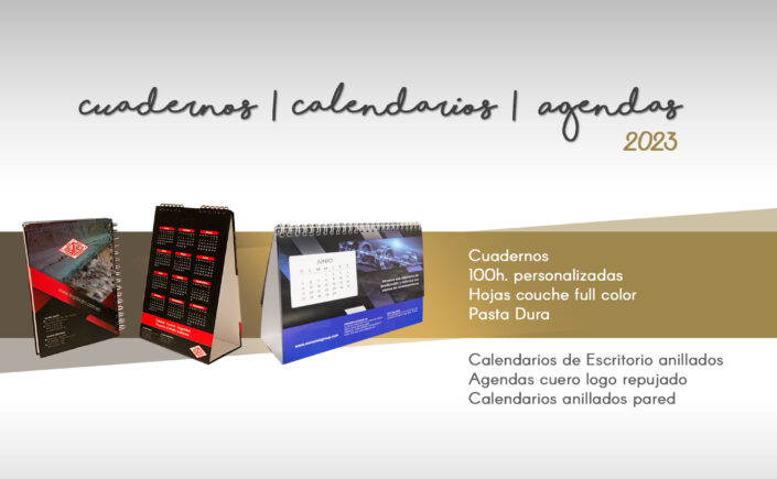cuadernos pasta dura, agendas, calendarios 2023 Quito Ecuador, imprenta